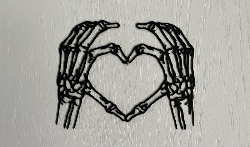 Skeleton Love Sign Wall Art