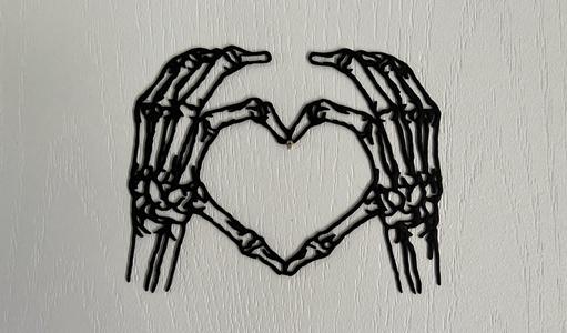 Skeleton Love Sign Wall Art