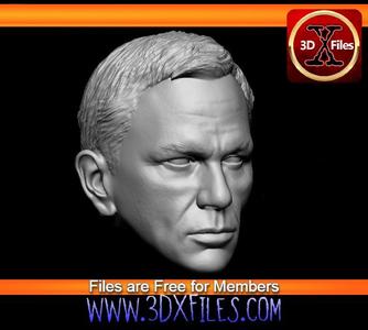 Daniel Craig - HeadSculpt - Black Series - Hottoys - 1:12 and 1:6 Scale- Action Figure 