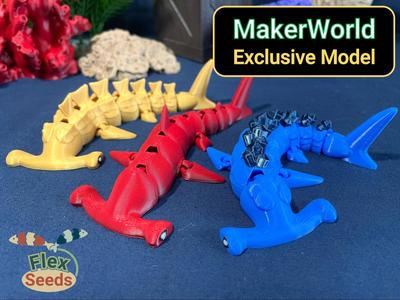 Flexi Hammerhead Shark - 3 Prototype Set