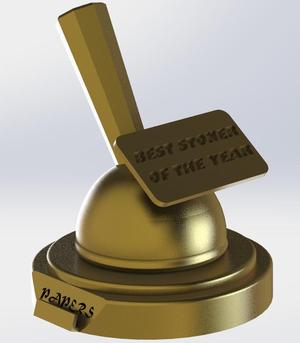 Bong Best stoner Trophy - papers holder & filters