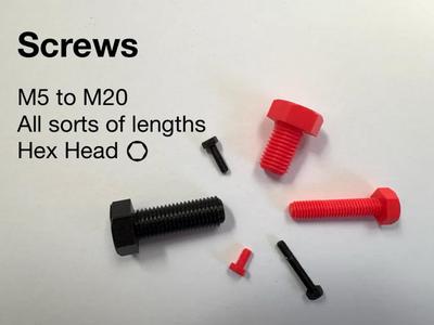 M5 - M20 Hex Screws in all sorts of lengths
