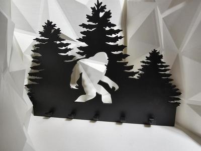 Sasquatch Key holder with and W/O holes