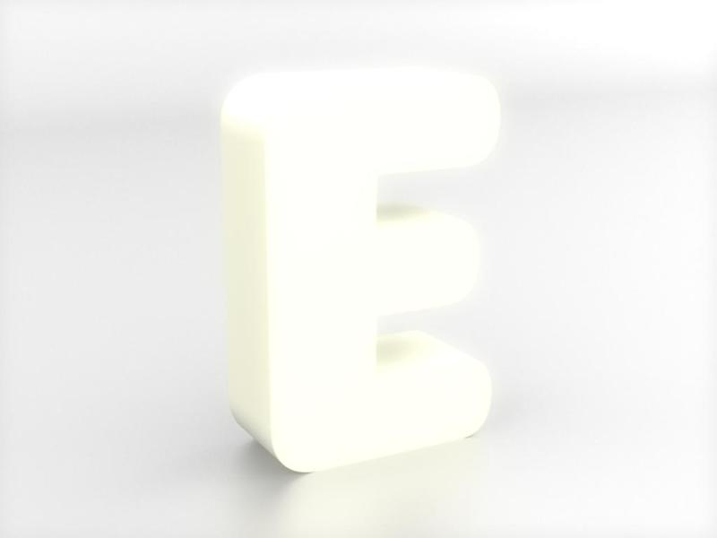 Decorative letters A-Z (Rounded), LED light