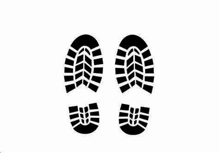 Foot Print Stencil 3
