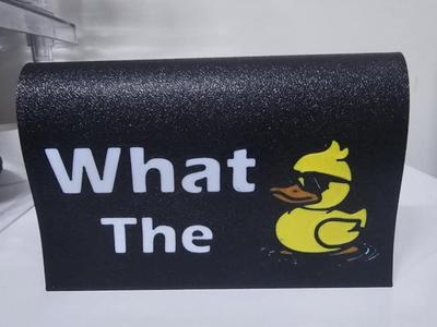 What The DUCK novelty car tag 