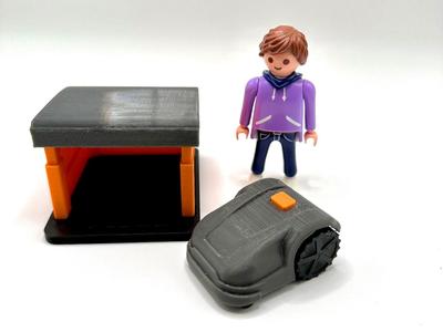 Robot lawn mower for Playmobil