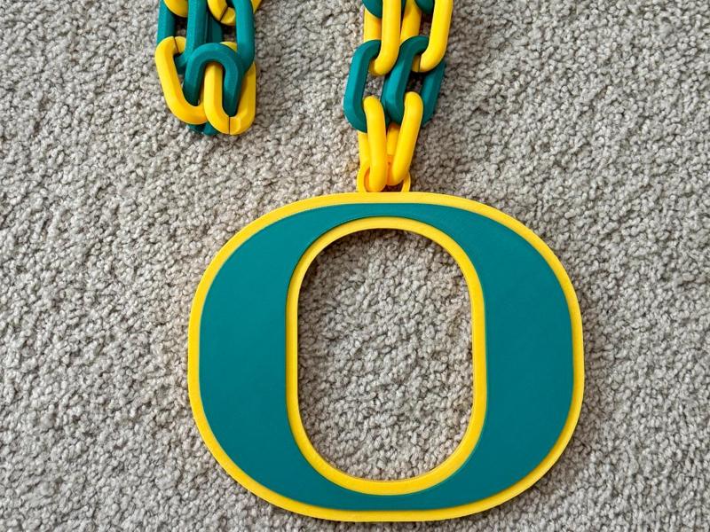 Oregon Ducks “O” logo chain