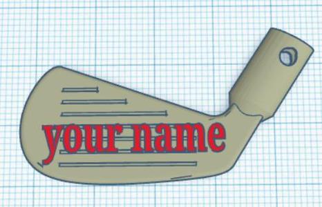 golf club keychain