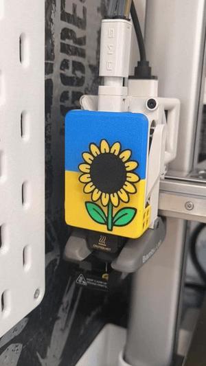 A1/A1 mini extruder cover. Ukraine sunflower 