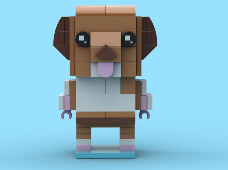 LEGOs Guinea Pig Brickheadz ( Colored Version 1) 