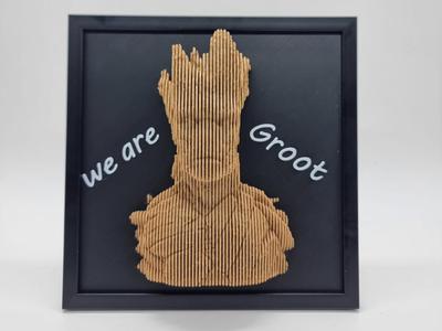 Layered Groot Sculpture