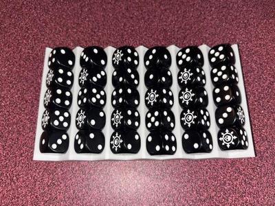 Easy Access Gaming Dice Tray. Holds 16mm x 30 D6
