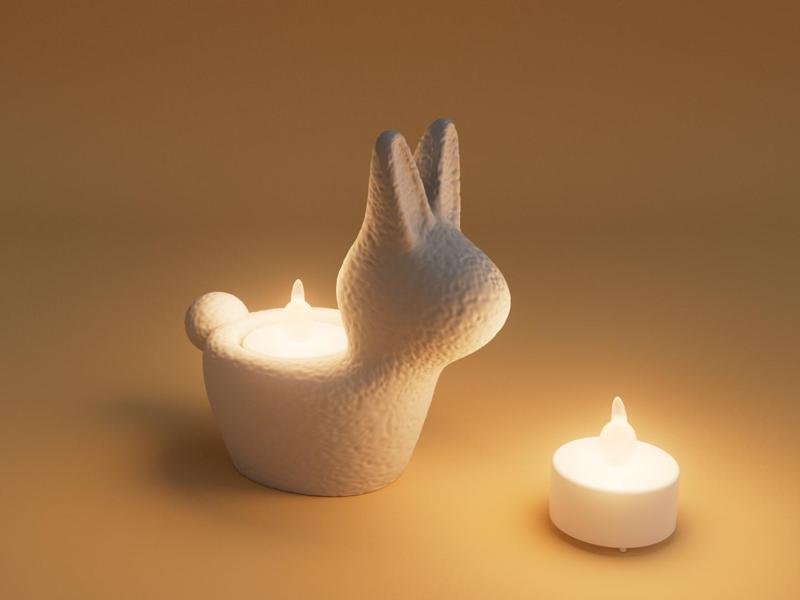 The Easter Bunny candlestick