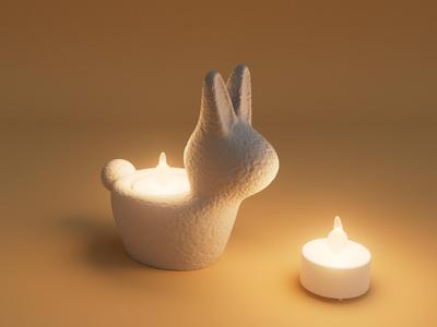 The Easter Bunny candlestick