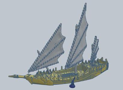 Umbar Corsair Ship 10mm Scale