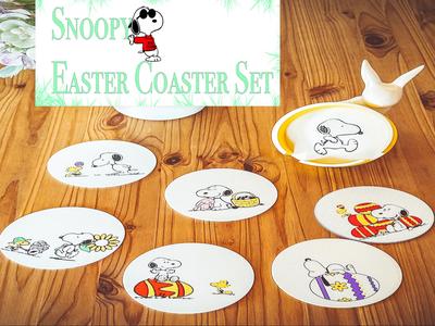 Snoopy Happy easter Coaster Set