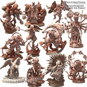 003 JAPAN Gods, Amaterasu Tengu Susanoo Tsukuyomi Tamamo no Mae Kitsune Raijin Fujin Kannon