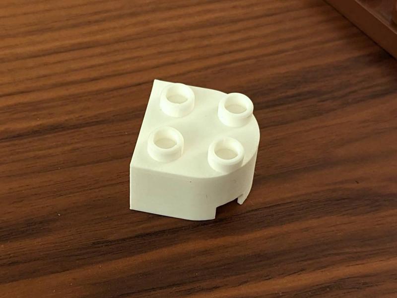 Duplo-compatible Half Circle Piece 2x2
