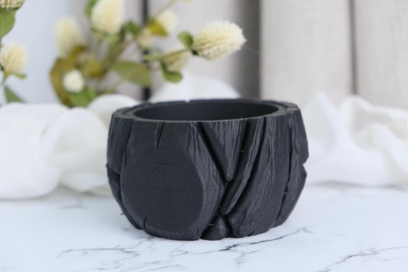Rustic Log Candle Holder for Cozy Decor