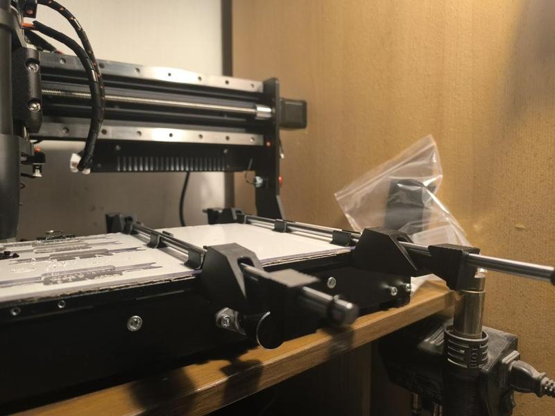 Upgrades for RattmMotor 3020 Plus CNC router: Quickfixer for plates