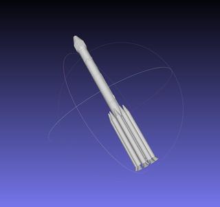 Delta II Heavy Rocket Printable Miniature