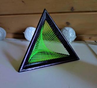 Tetrahedron string art