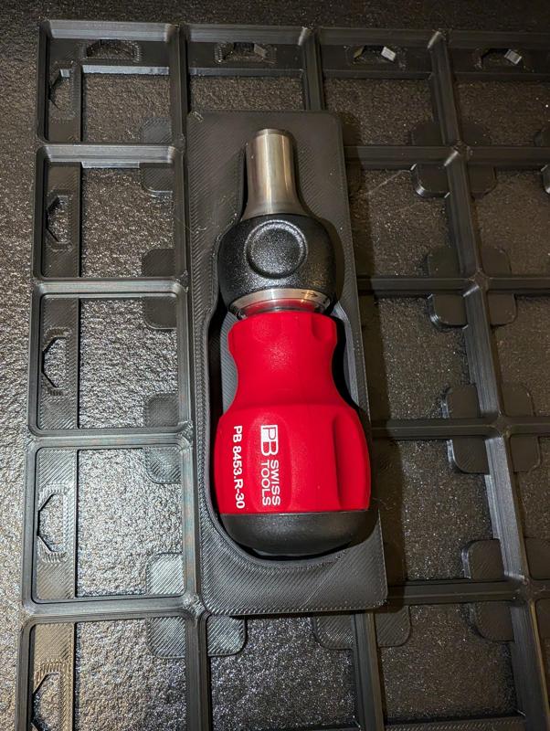 Gridfinity PB Swiss Insider Stubby Ratchet Screwdriver