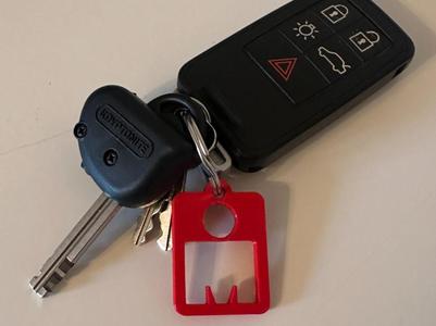 Ironman Triathlon M Dot Logo Keychain
