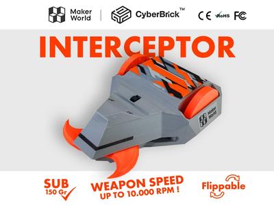 INTERCEPTOR Antweight Combat Robot for Cyberbrick