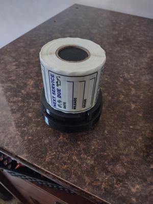 Oil Change Label Container