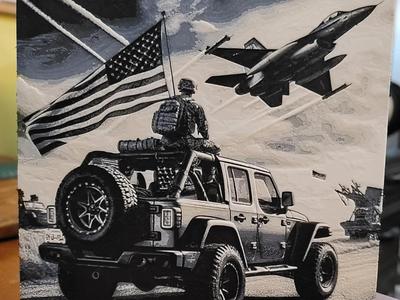 Patriotic Jeep Hueforge