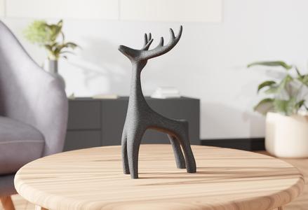 Minimalist Deer Sculpture – Modern Sculptural Home Decor