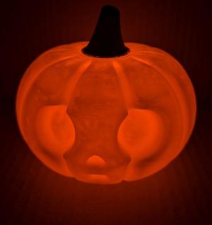Cute Scared Pumpkin - LED Tea Light
