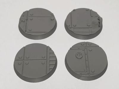32mm Miniature Model Bases - Industrial - Pack 4