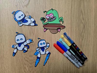 Astrobot DIY Coloring Craft Fun Gift Creative