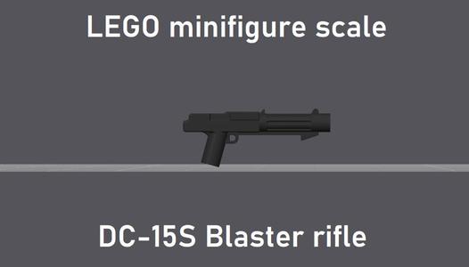 LEGO Minifigure scale StarWars DC-15S blaster rifle