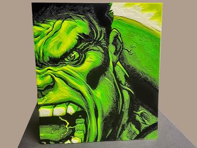 Green Rage – A HueForge 3D Print