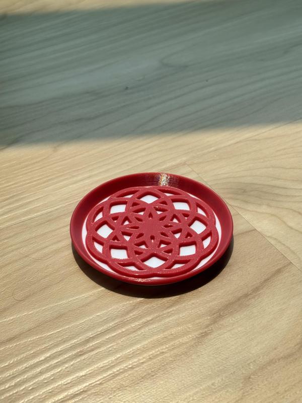 Interwoven Flower of Life Coaster – Sacred Geometry Inspired