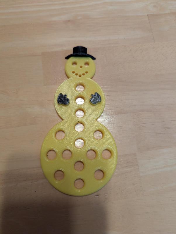 Cross Stitch Floss Organizer - Snowmen