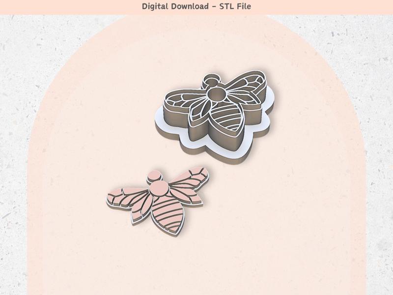 Bee Clay Cutter for Polymer Clay | Digital STL File | Clay Tools | 5 Sizes Clay Cutters