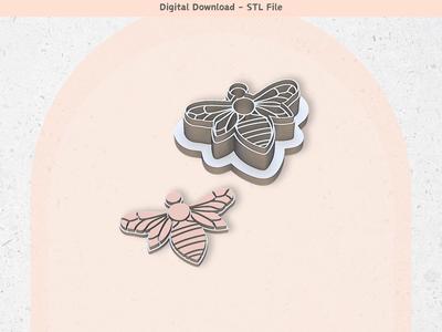 Bee Clay Cutter for Polymer Clay | Digital STL File | Clay Tools | 5 Sizes Clay Cutters