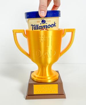 # 1 Dad Trophy Ice Cream Holder for Father's Day 