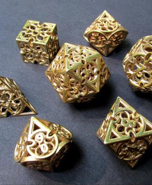 Gothic Rosette Dice Set with Decader