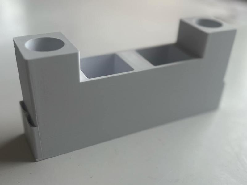 Toothbrush holder two people toothpicks on the side