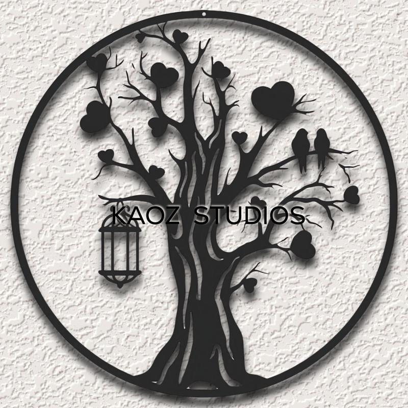 tree of life wall art heart tree wall decor birds in a tree decoration