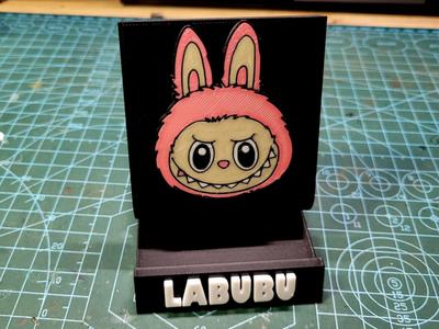 Labubu Phone Stand with parametric colors and text