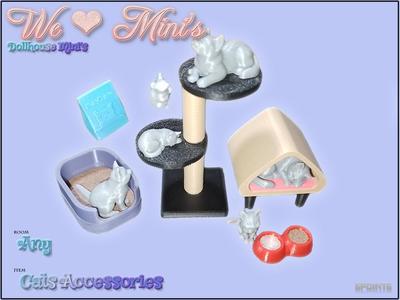 Dollhouse - Cats Accessories 1:18 1:12