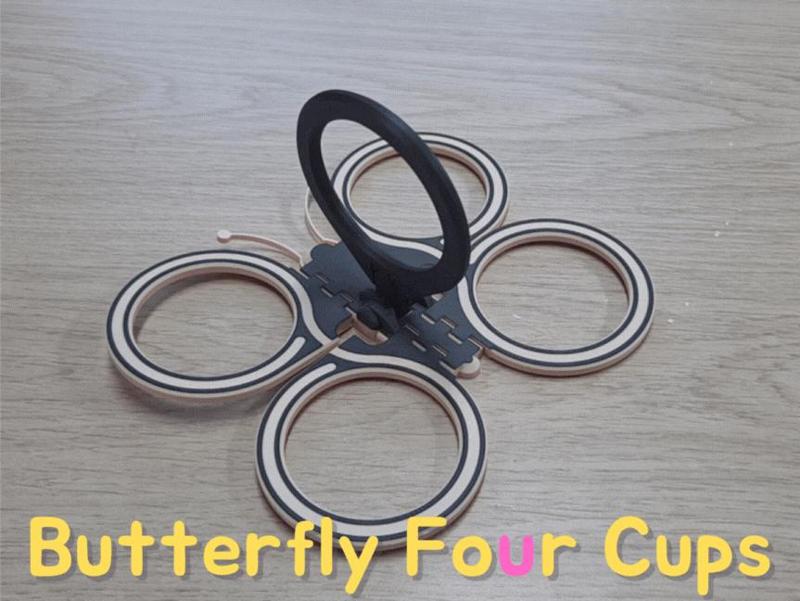 Butterfly 4Cups Carrier foldable
