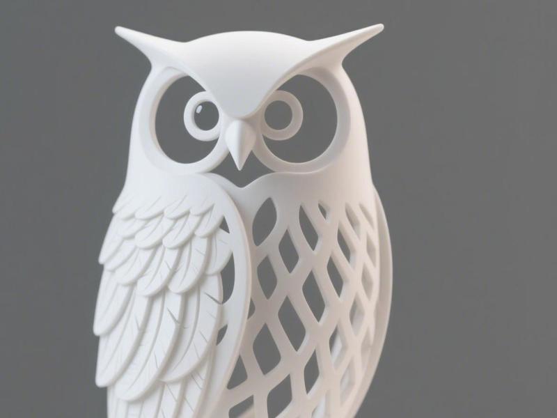 Hollow Owl Sculpture with Feather-Inspired Cutouts